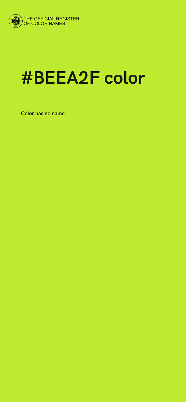 #BEEA2F color image
