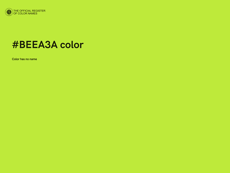 #BEEA3A color image