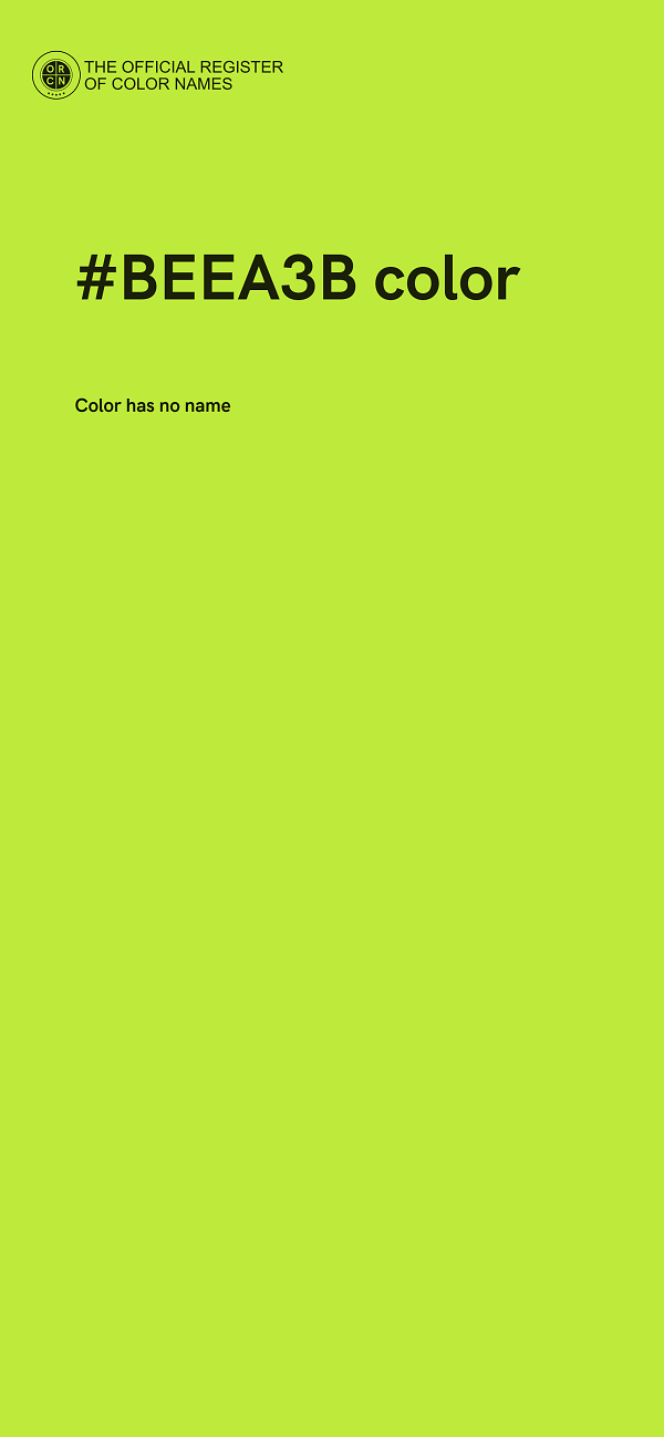 #BEEA3B color image