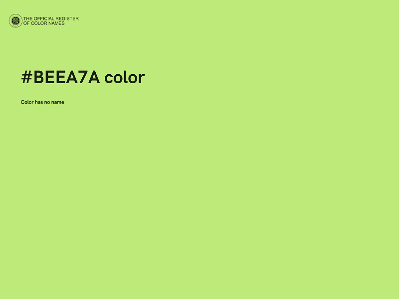 #BEEA7A color image