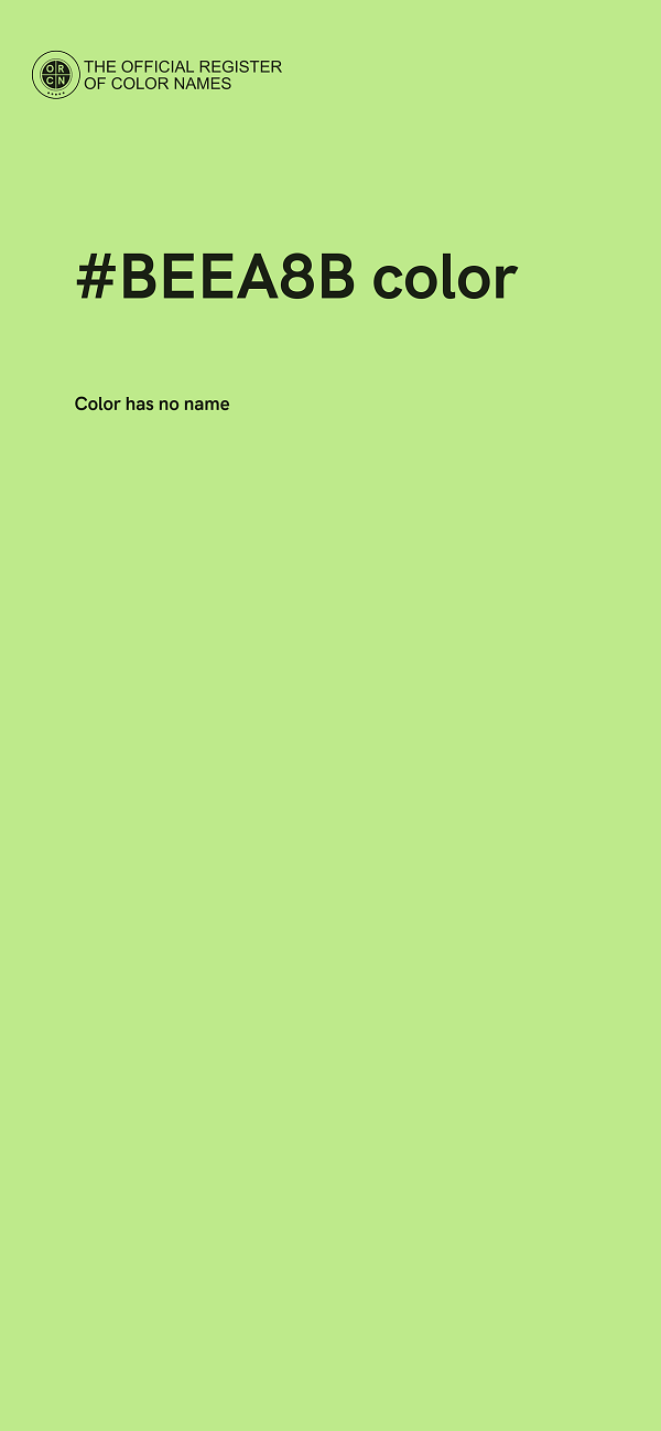 #BEEA8B color image