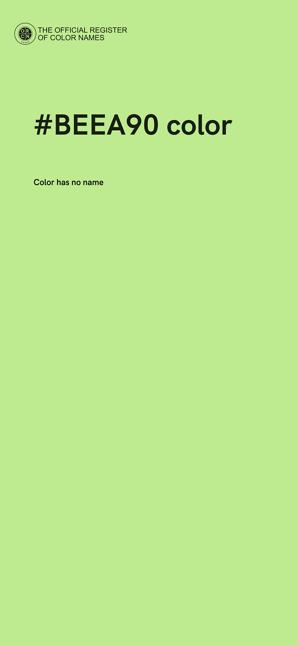 #BEEA90 color image