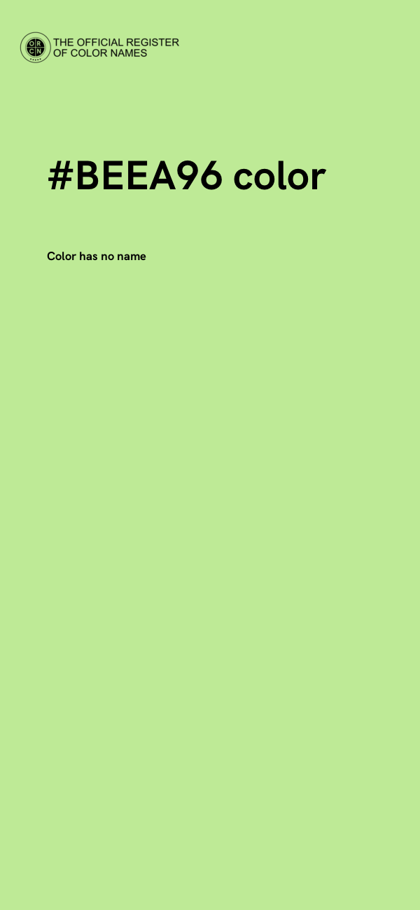 #BEEA96 color image