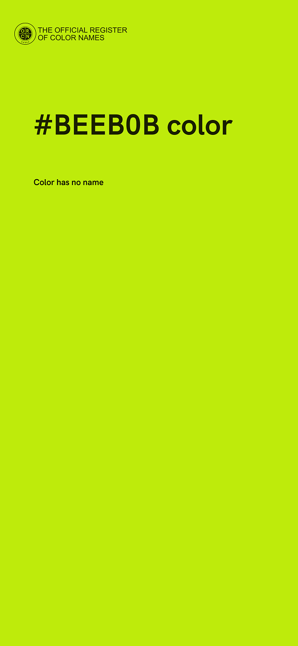 #BEEB0B color image