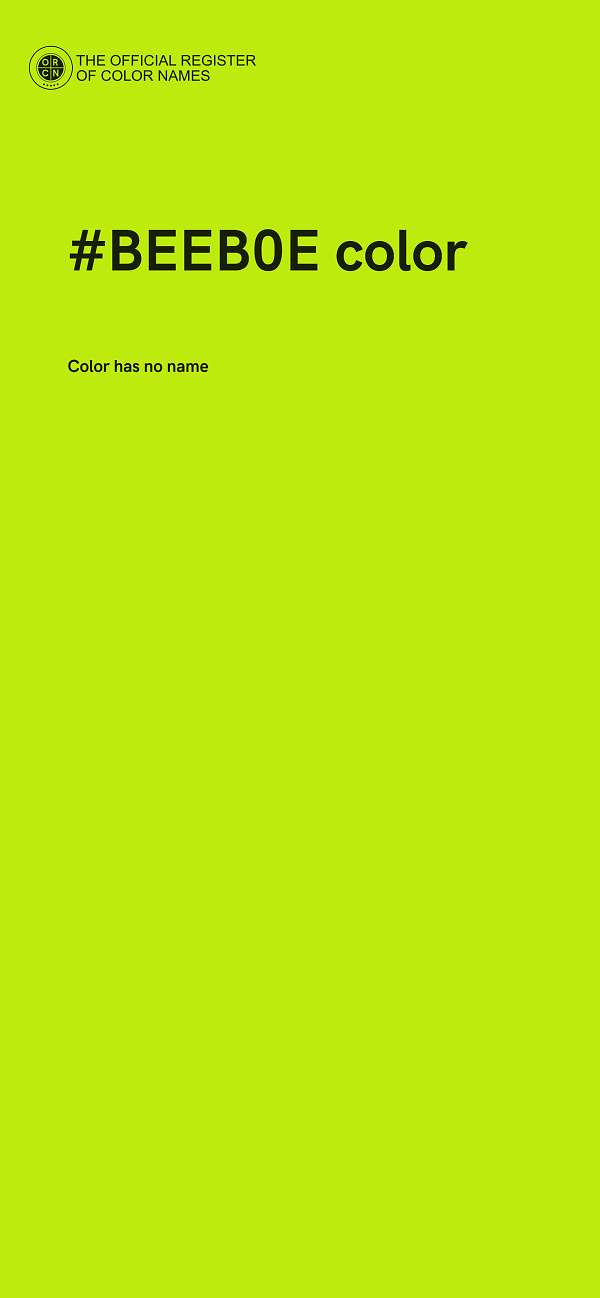 #BEEB0E color image