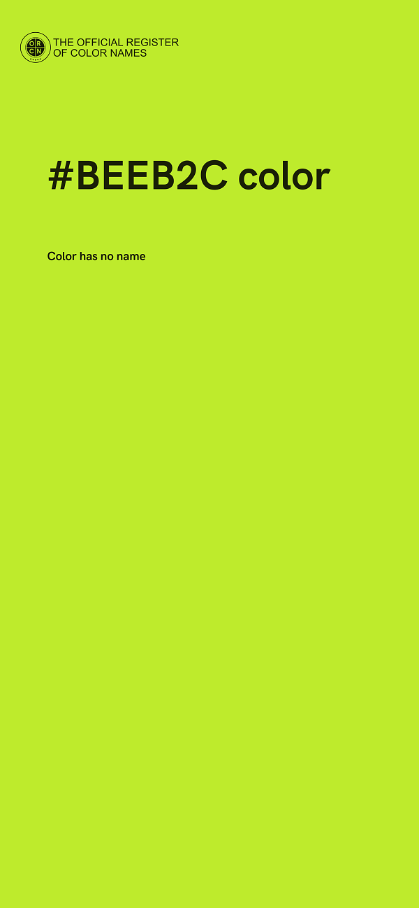 #BEEB2C color image