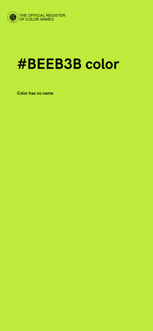 #BEEB3B color image