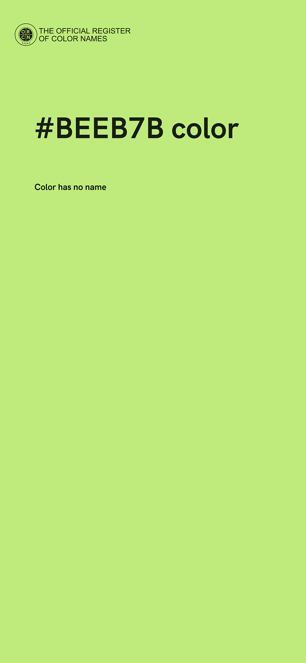 #BEEB7B color image