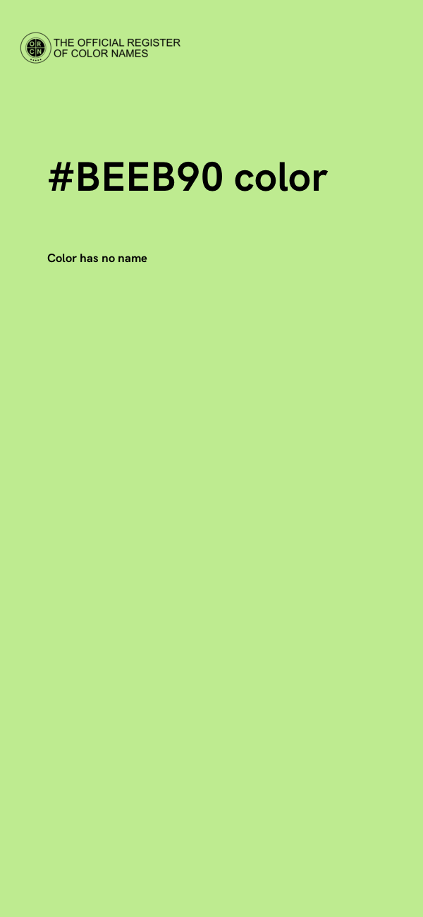 #BEEB90 color image