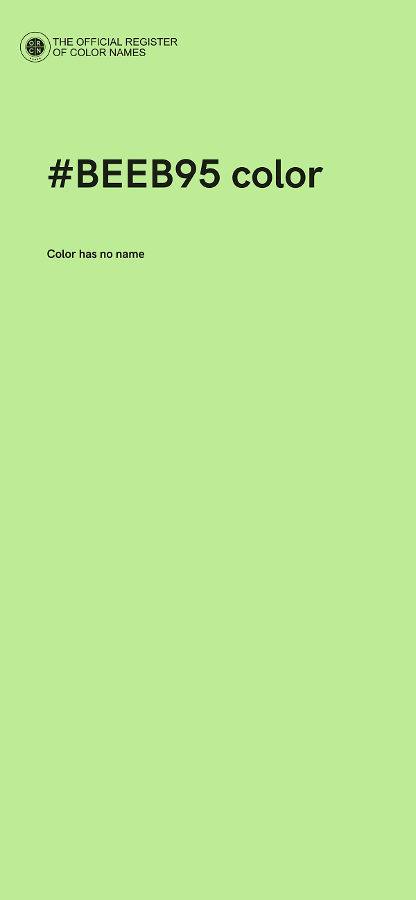 #BEEB95 color image