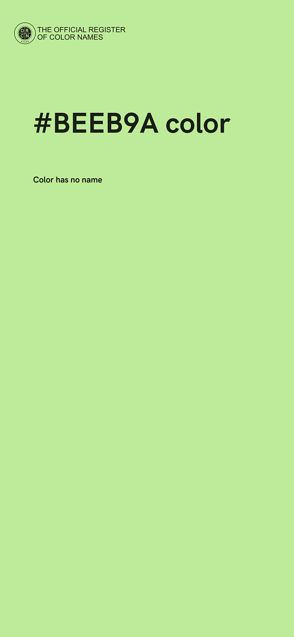 #BEEB9A color image