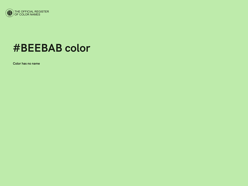 #BEEBAB color image