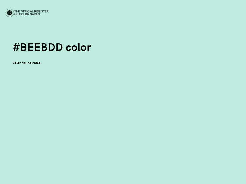 #BEEBDD color image