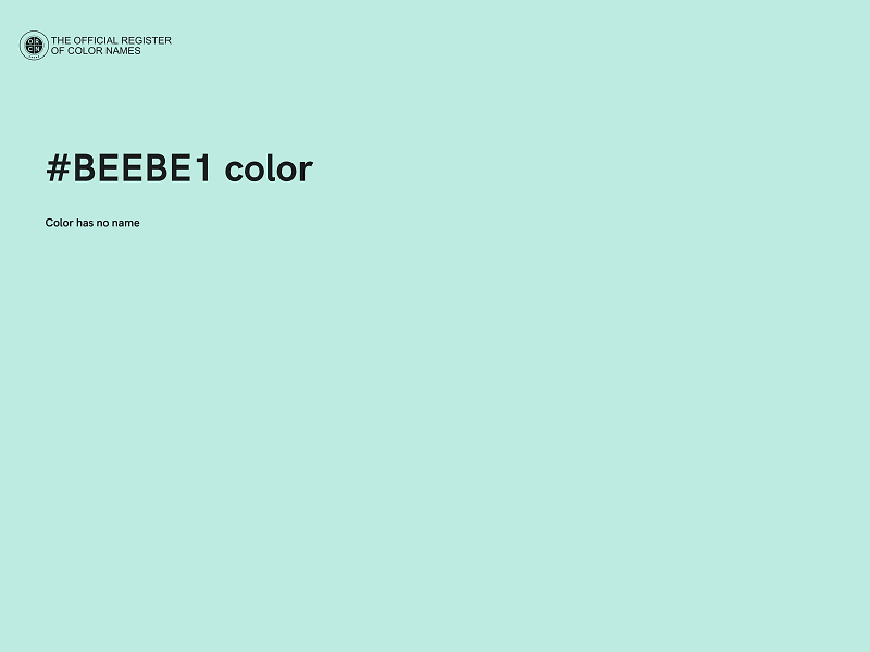 #BEEBE1 color image