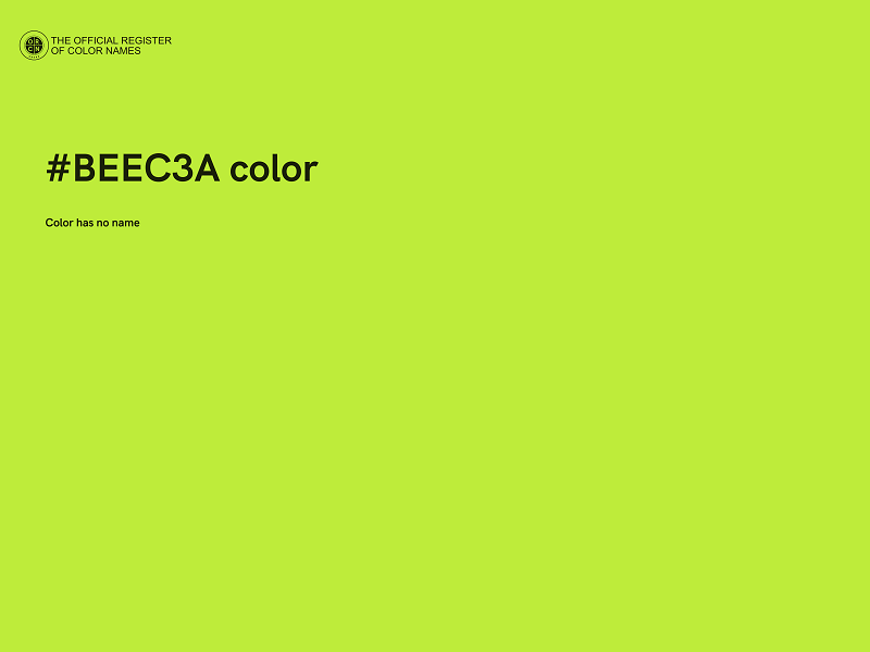 #BEEC3A color image