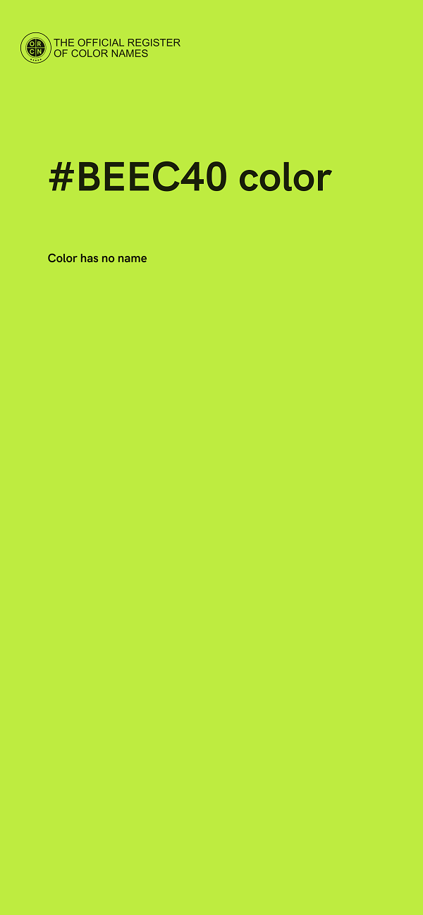 #BEEC40 color image