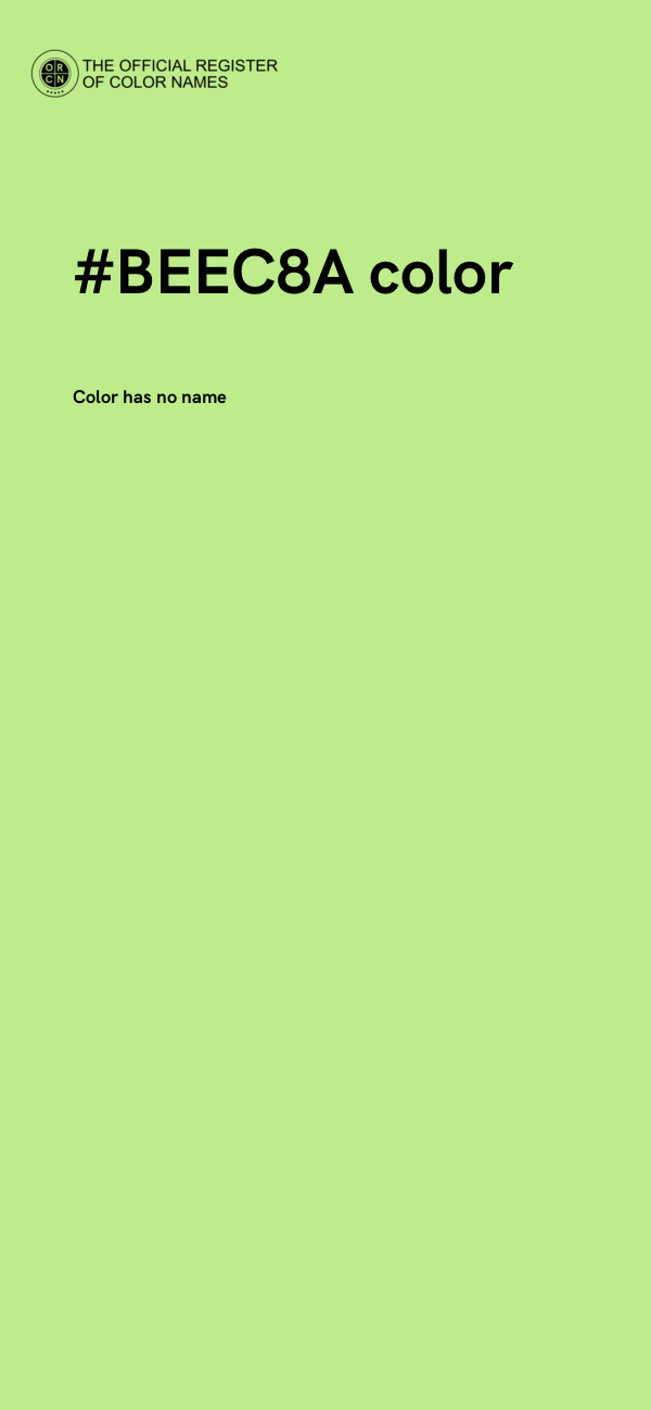 #BEEC8A color image