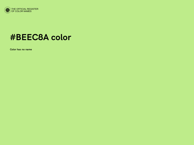 #BEEC8A color image