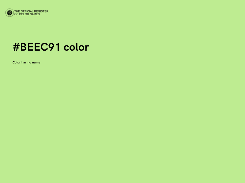 #BEEC91 color image