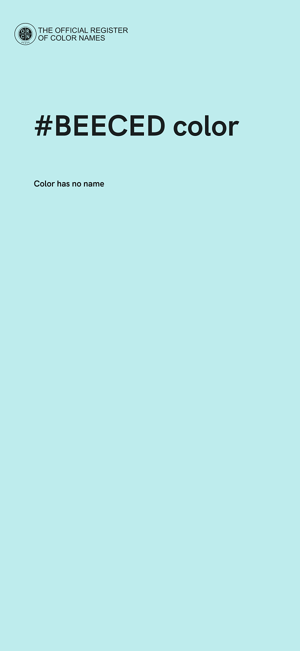 #BEECED color image