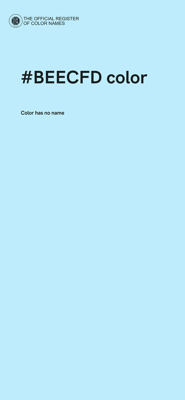 #BEECFD color image