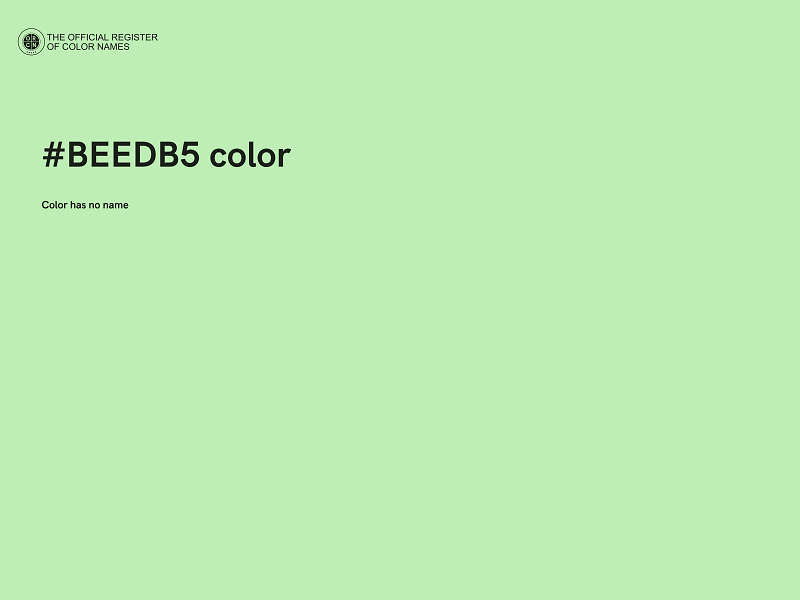 #BEEDB5 color image
