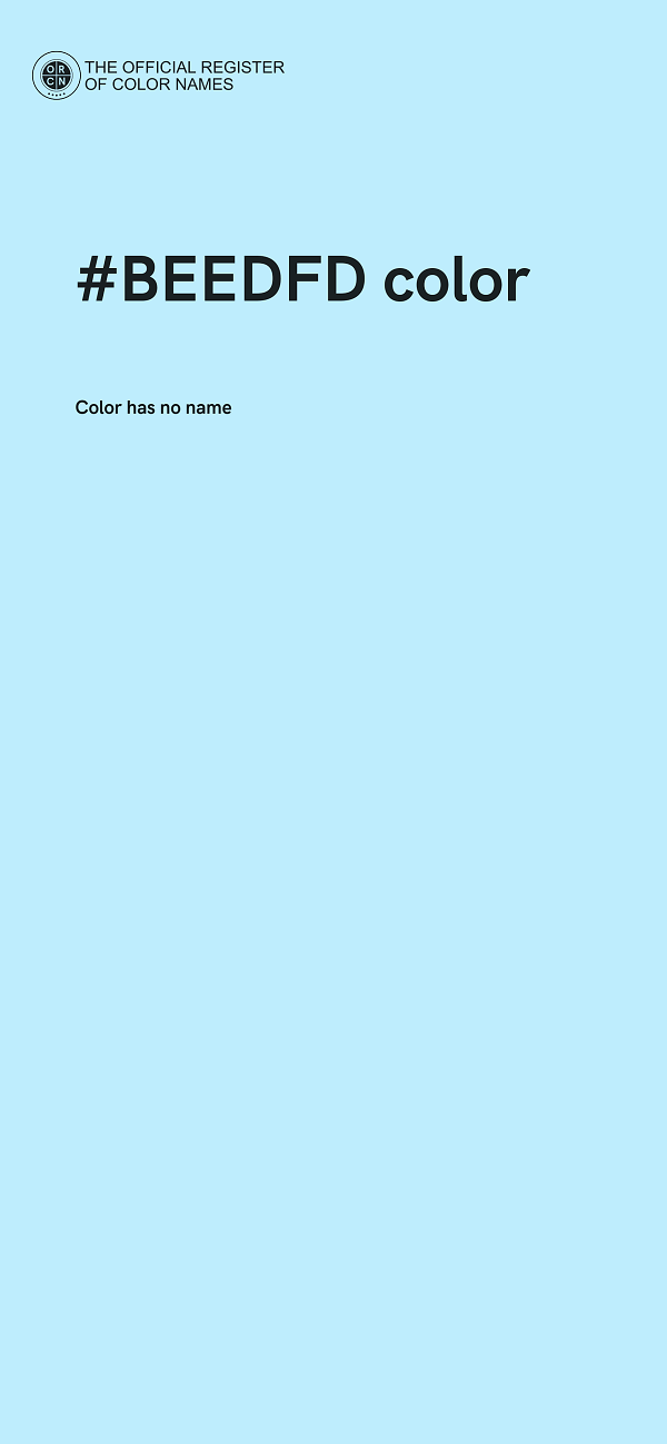 #BEEDFD color image