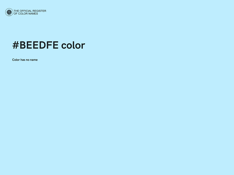 #BEEDFE color image