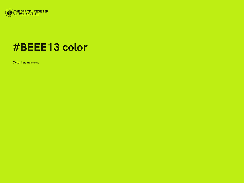 #BEEE13 color image