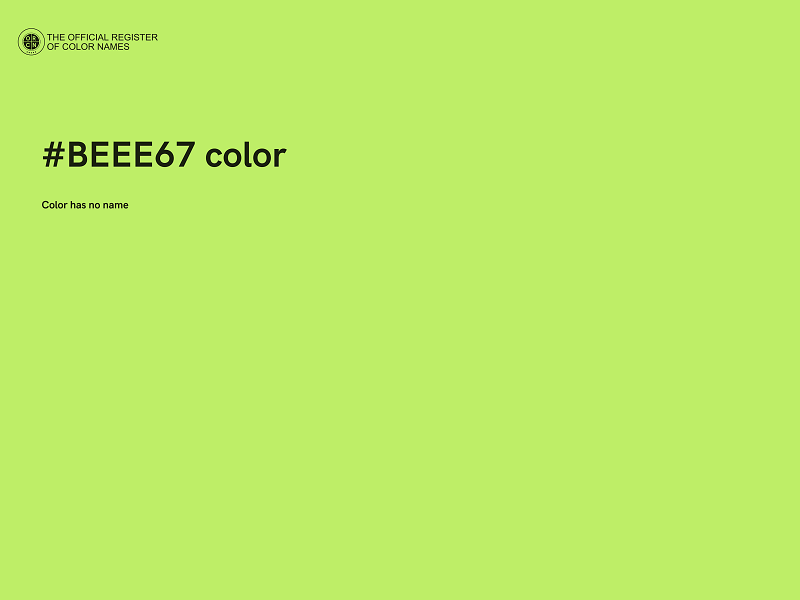 #BEEE67 color image