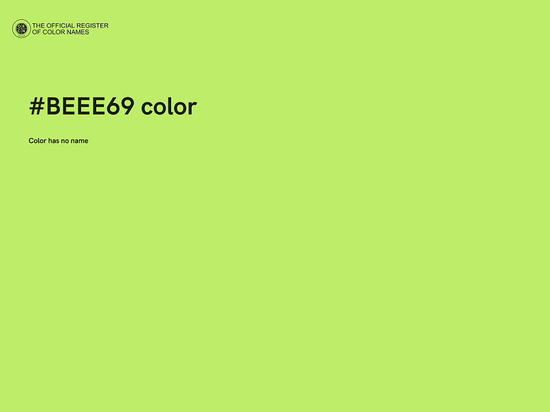 #BEEE69 color image