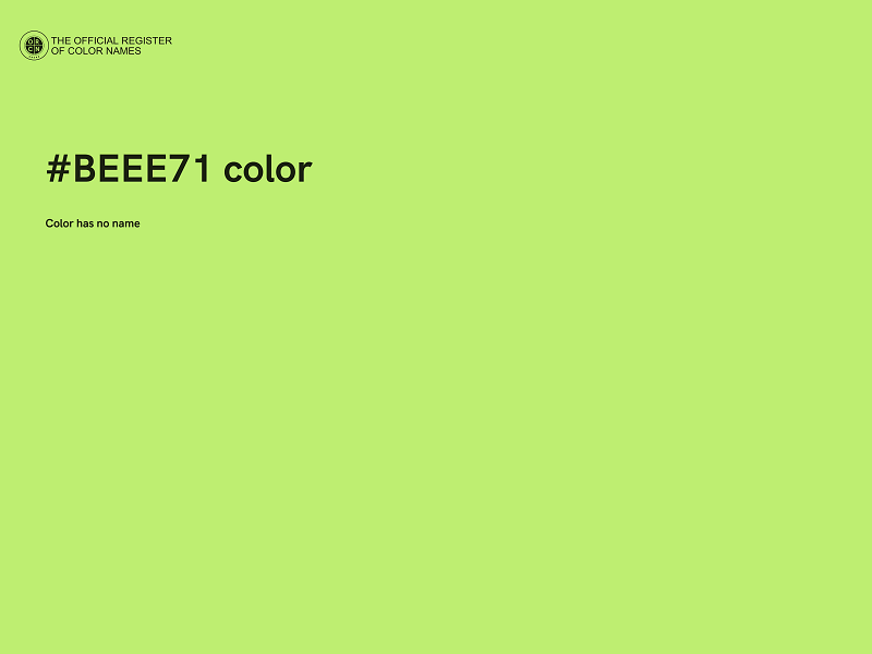 #BEEE71 color image