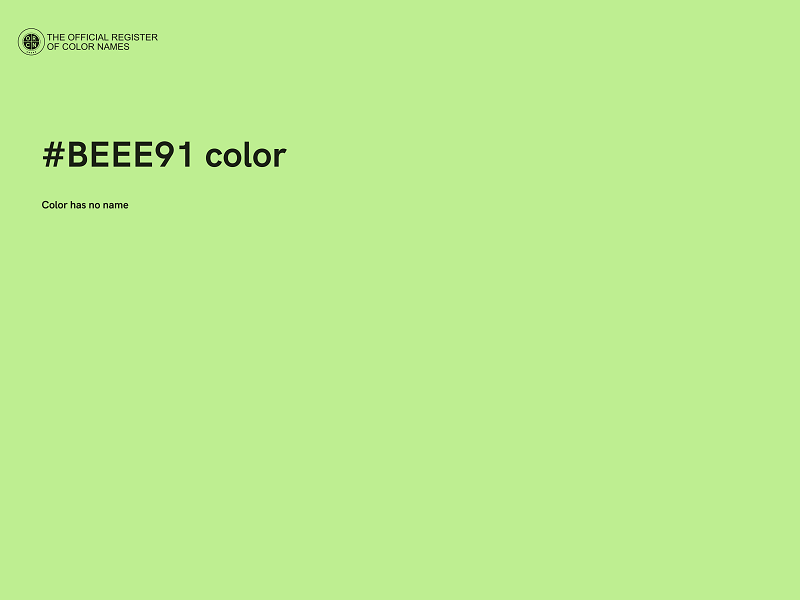 #BEEE91 color image