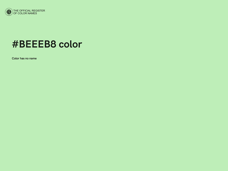 #BEEEB8 color image