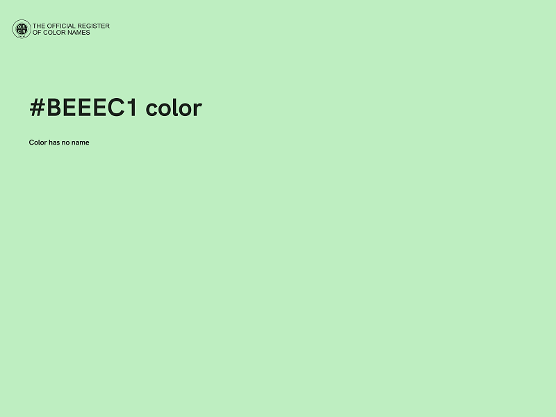 #BEEEC1 color image