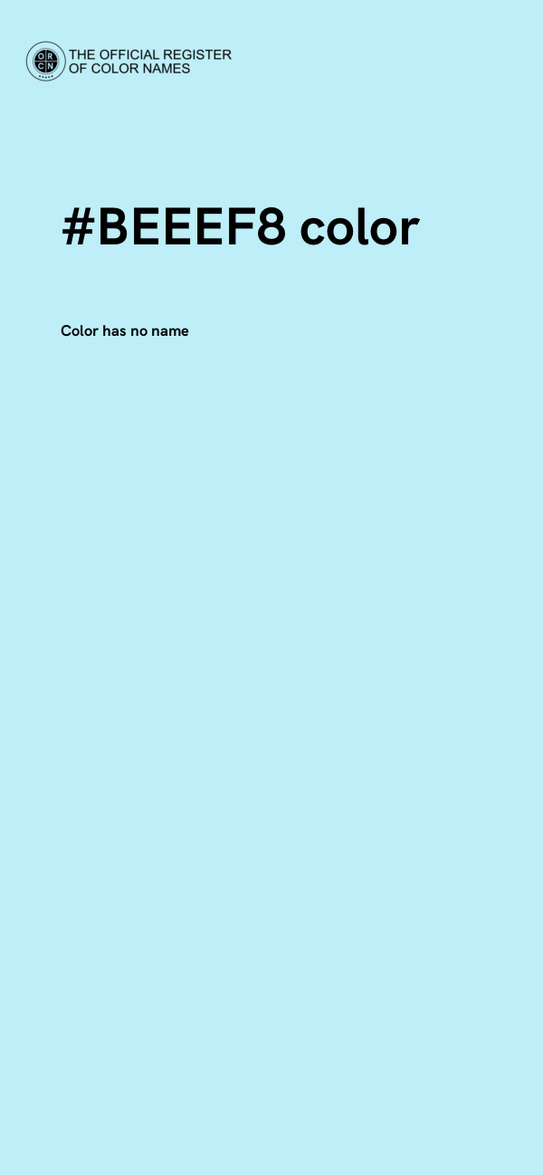 #BEEEF8 color image