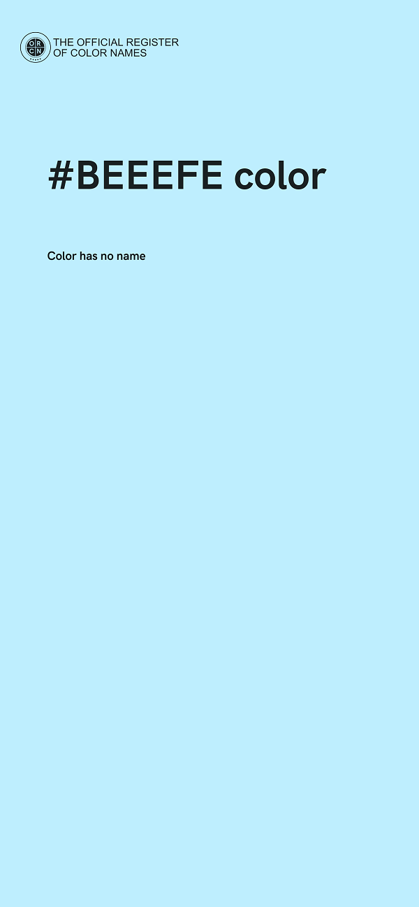 #BEEEFE color image