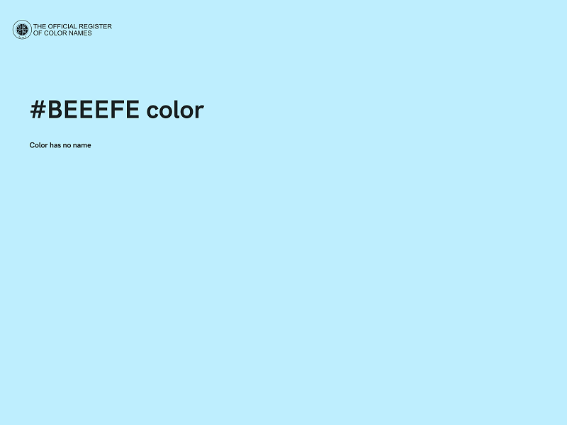 #BEEEFE color image