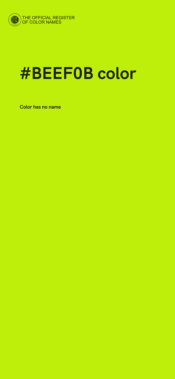 #BEEF0B color image