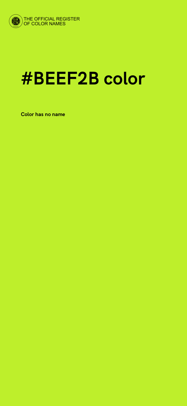 #BEEF2B color image