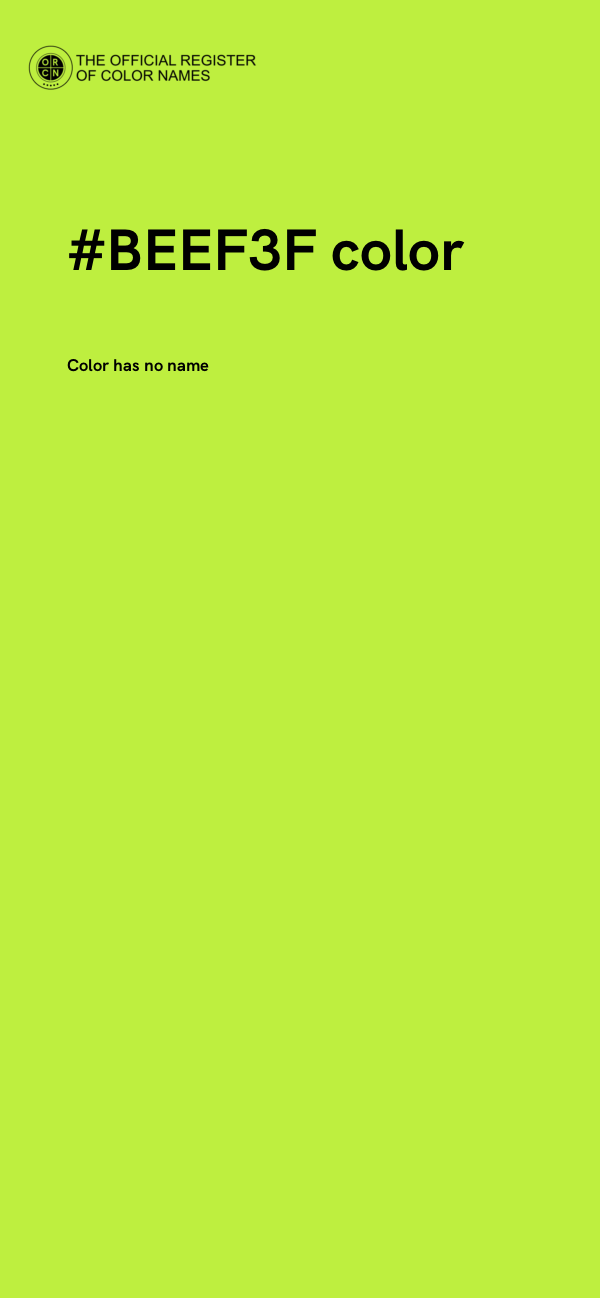 #BEEF3F color image