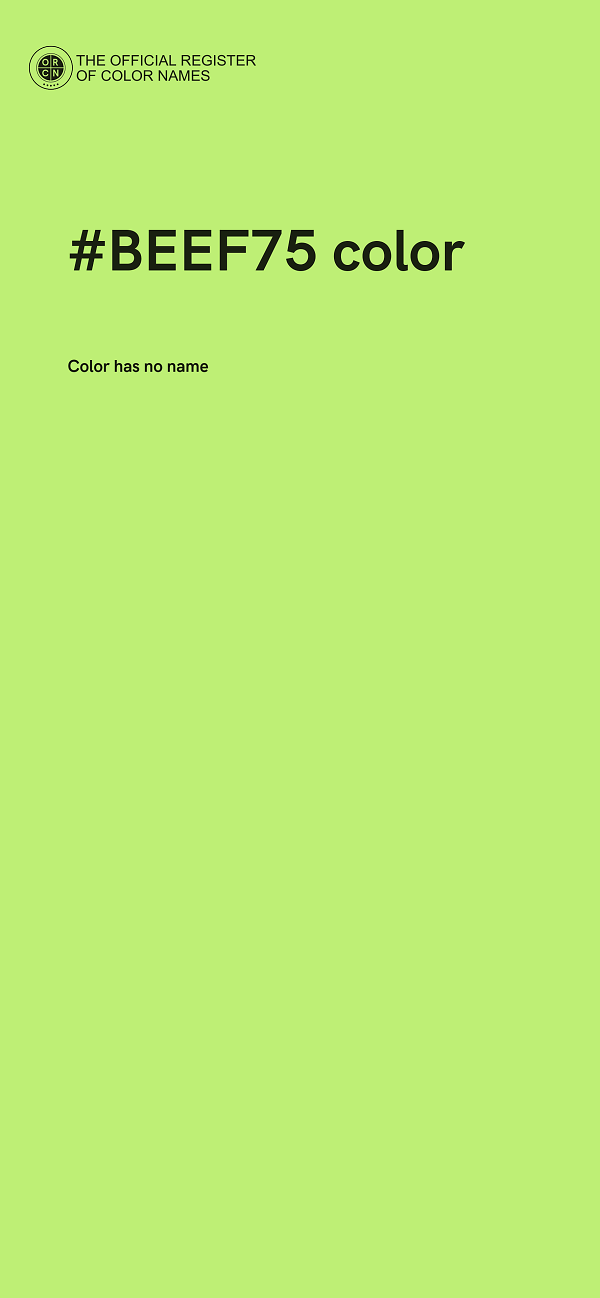 #BEEF75 color image