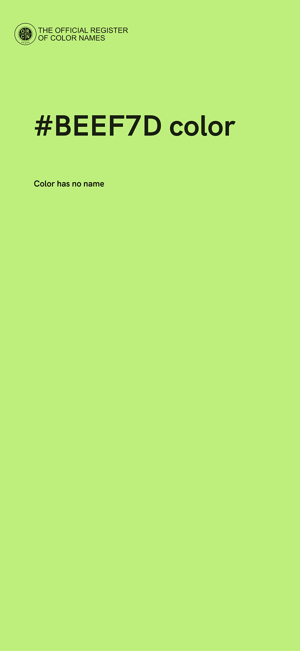 #BEEF7D color image