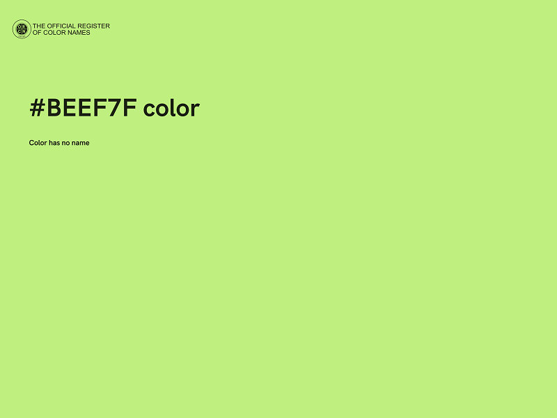 #BEEF7F color image