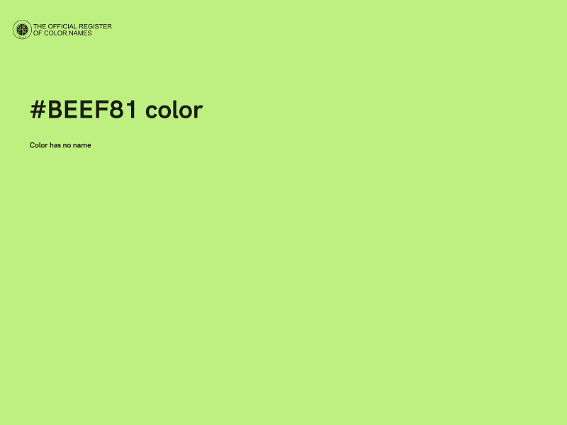 #BEEF81 color image