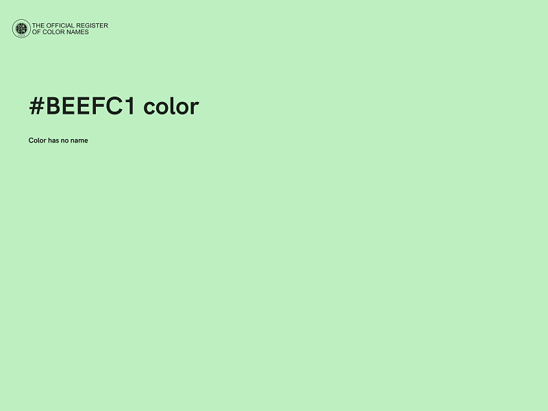 #BEEFC1 color image