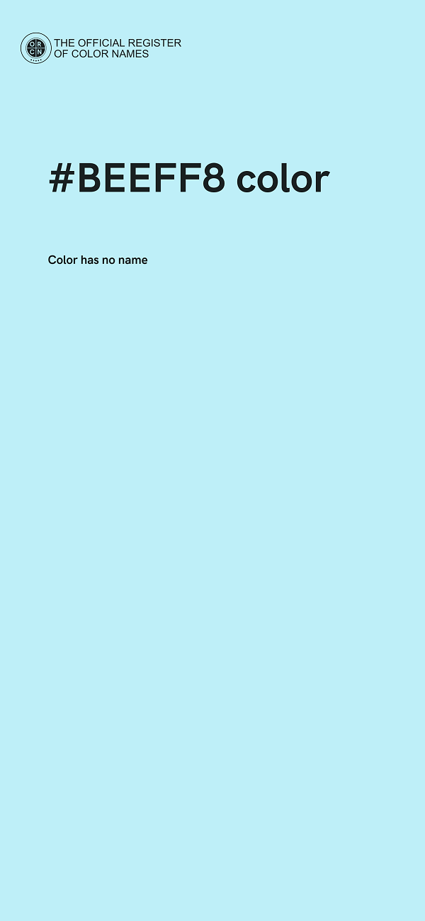 #BEEFF8 color image