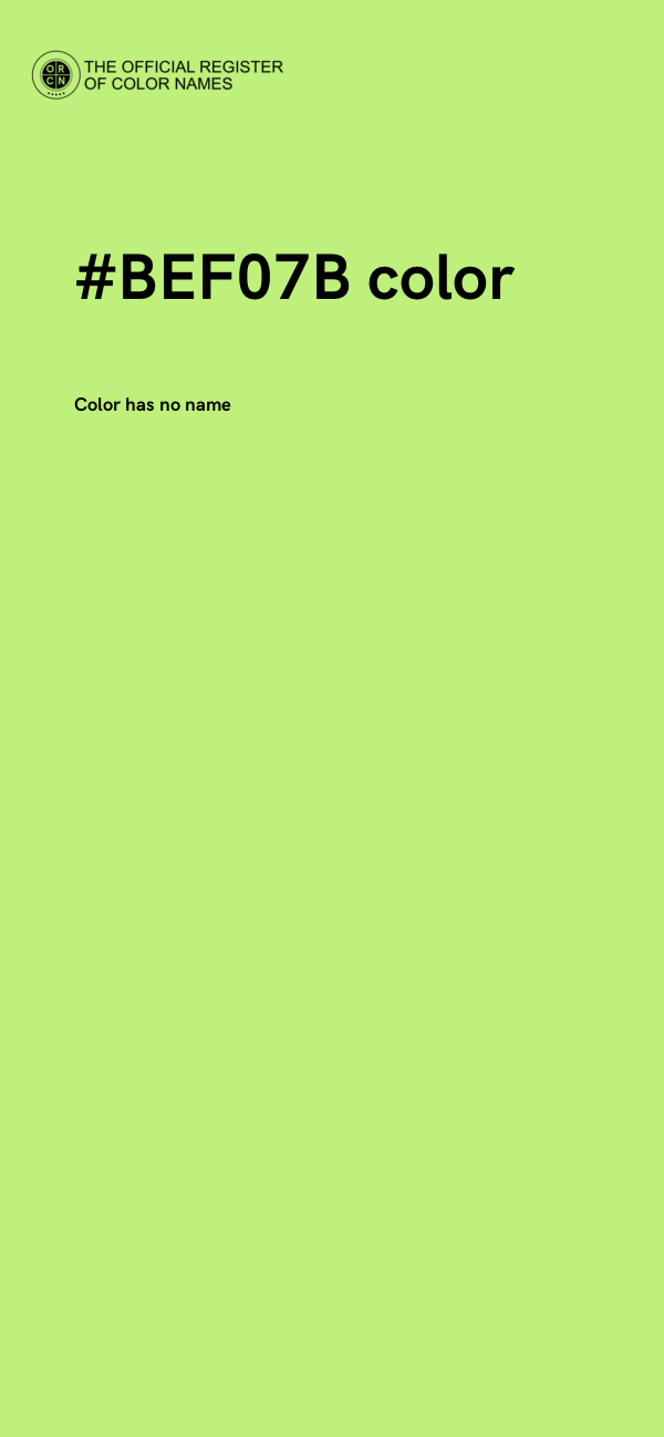 #BEF07B color image