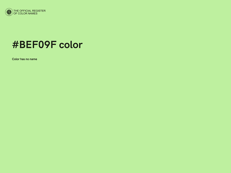 #BEF09F color image