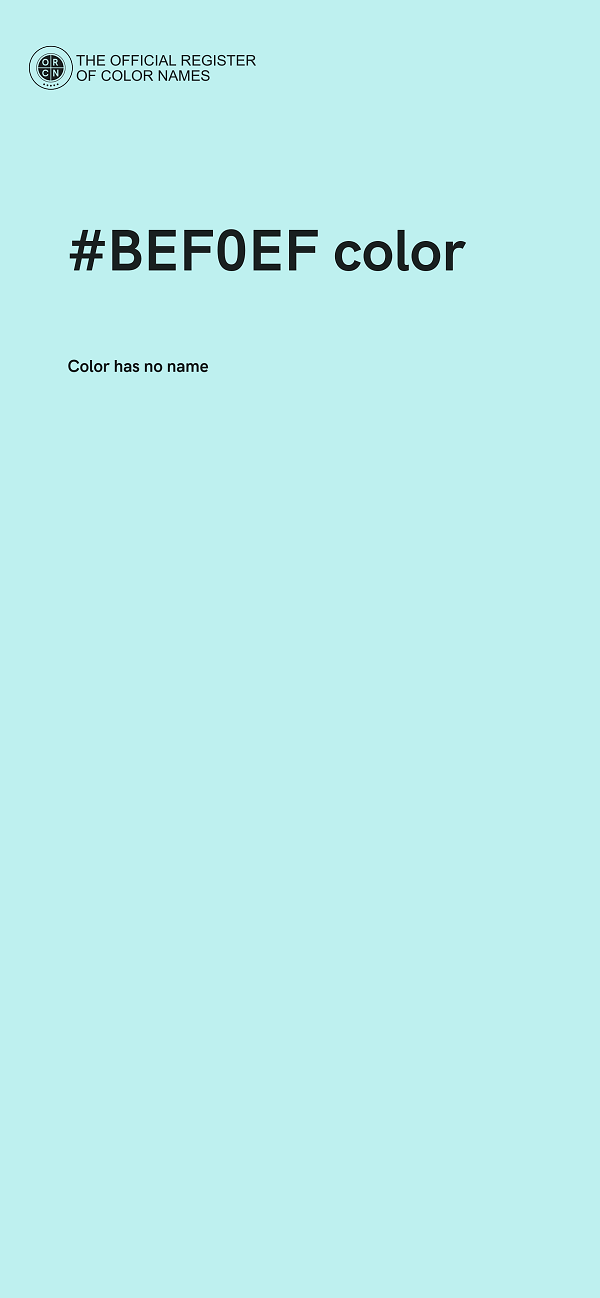 #BEF0EF color image